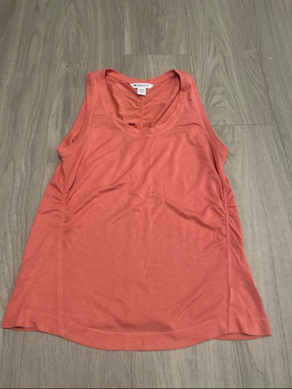 Athleta Coral-Orange Sleeveless Performance Tank